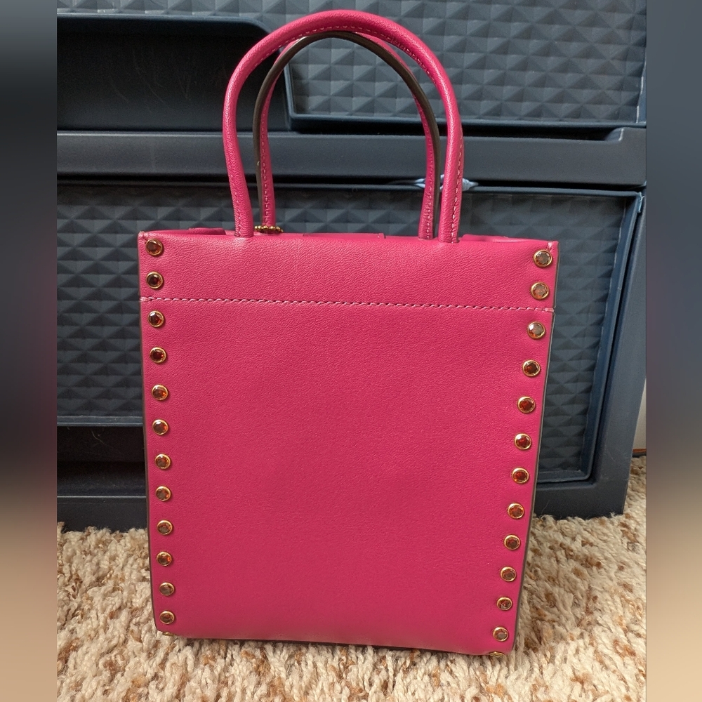 Coach Mini Cashin Tote Bag With Crystal Rivets - Picture 3 of 9